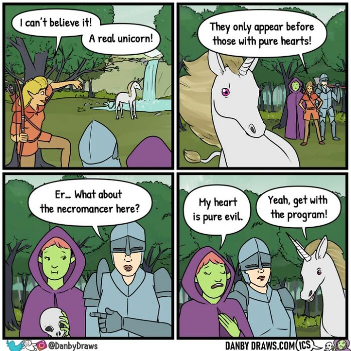 Funny Surprising End Of A Comic About unicorn