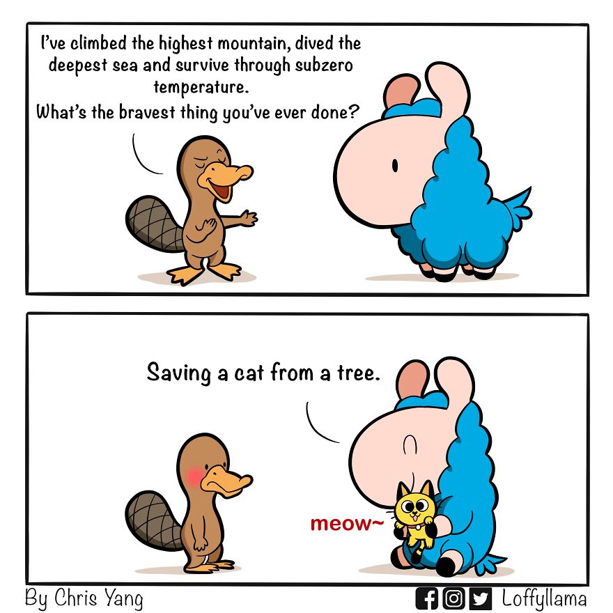 Loffyllama Comic About saving someone