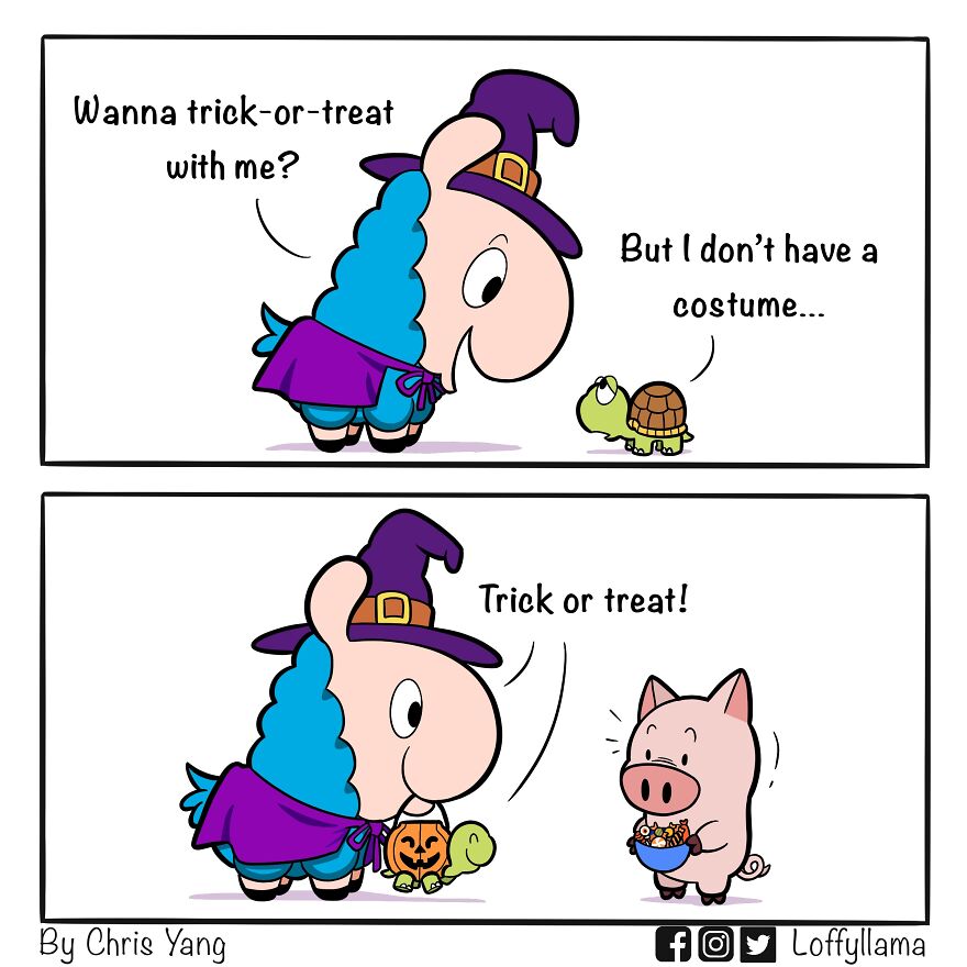 Loffyllama Comic About halloween