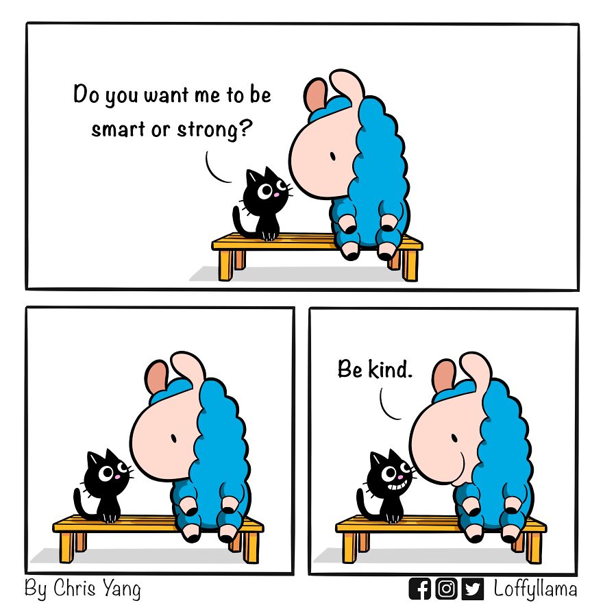 Loffyllama Comic About Being Kind