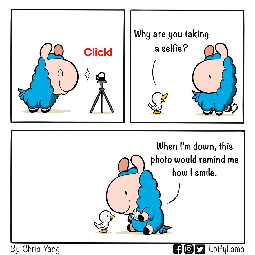 Loffyllama Comic About taking selfie