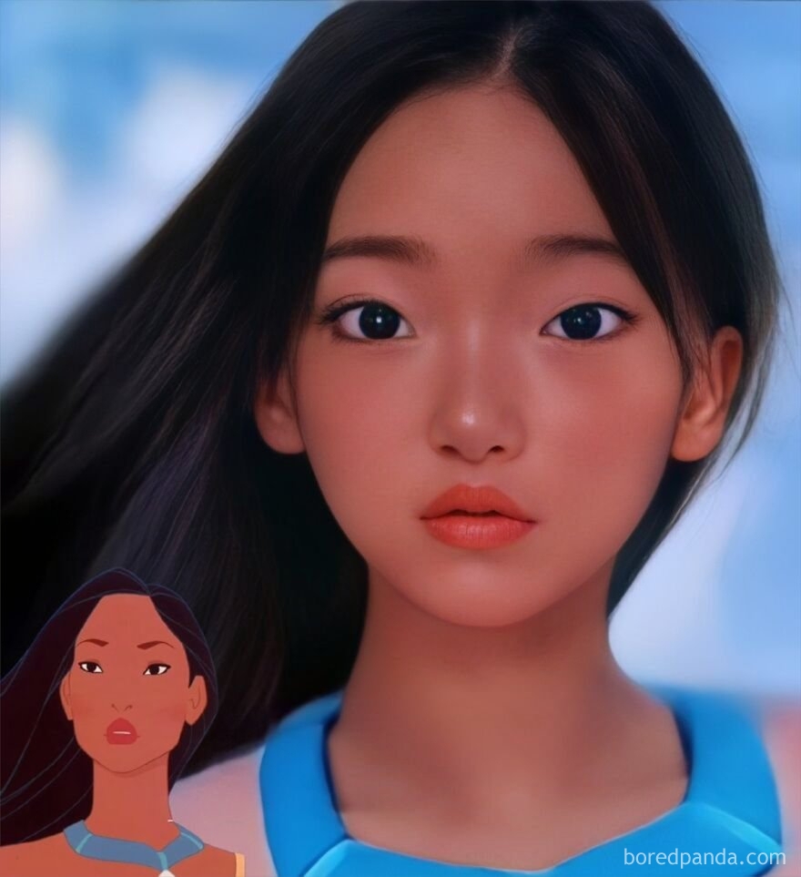 Pocahontas as a Disney princess would look like this in reality.
