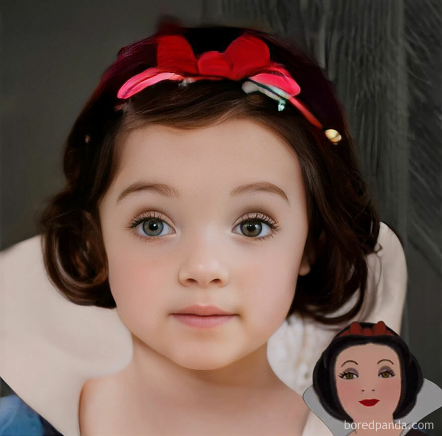 snow white as Popular Disney Princesses looks like In Reality