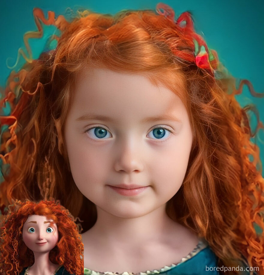 merida as Popular Disney Princesses looks like In Reality