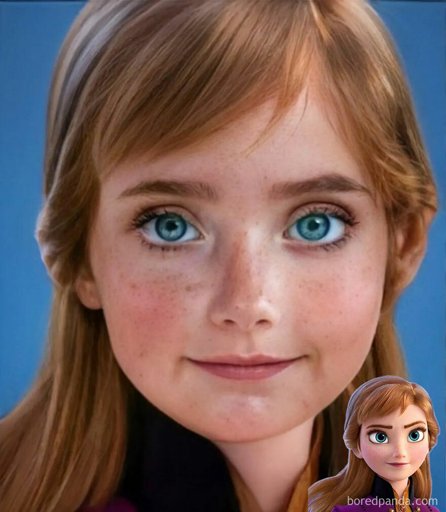 Anna as a Disney princess would look like in reality