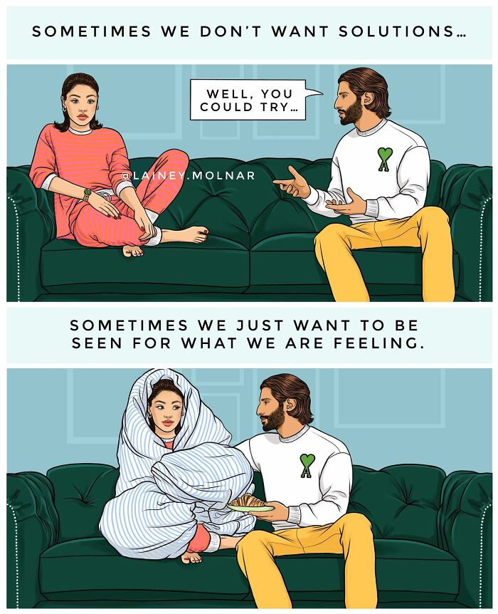 An artist created comics about women's  problems Social Stereotypes 