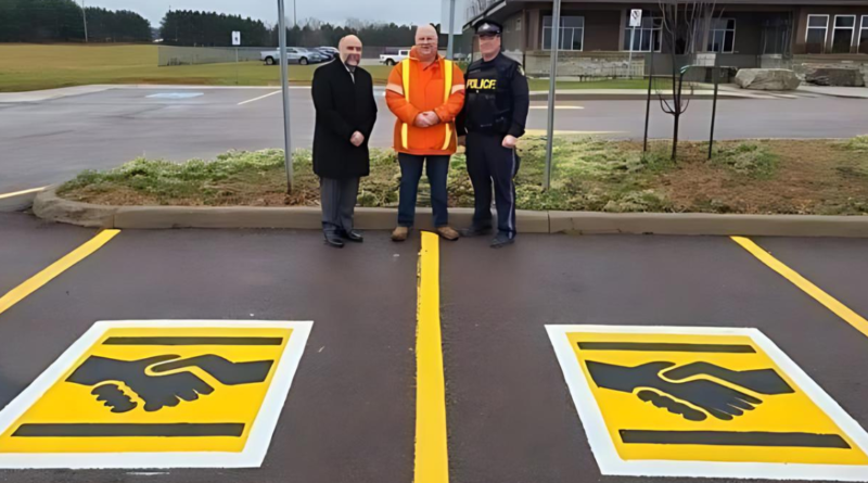 Here’s what a handshake symbol on a parking space means