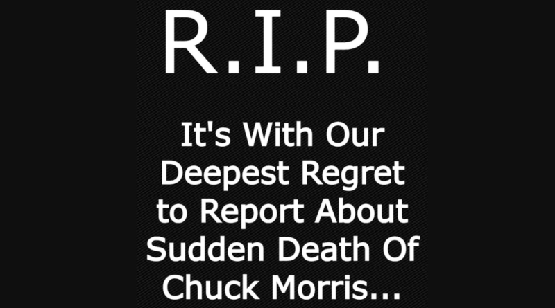It’s With Our Deepest Regret to Report About Sudden Death Of Chuck Morris