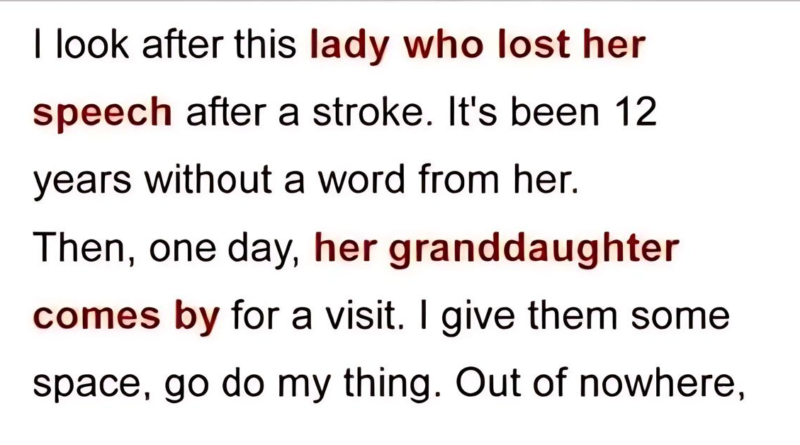 Long-Mute Grandmother Whispers a Somber Word, Alerting Granddaughter She’s in Danger