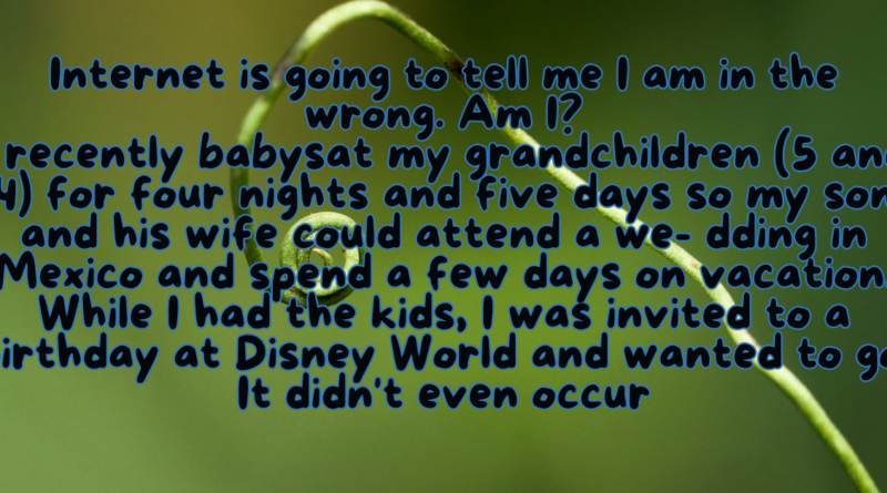 Taking The Grandkids to Disney World: A Surprising Controversy