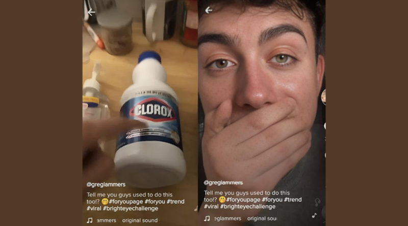 Teens Are Holding Bags Of Bleach On Face To Change Eye Color