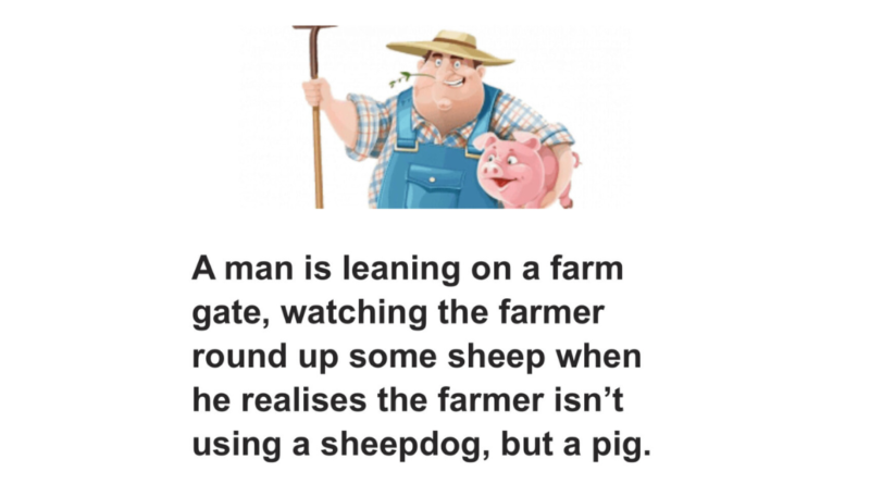 The Farmer And The Three Legged Pig