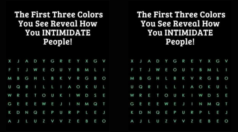 WHICH COLORS DO YOU NOTICE FIRST?