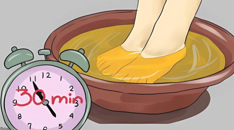 Keep your feet in vinegar for 30 minutes. The results will amaze you – even the grandparents didn’t know this!