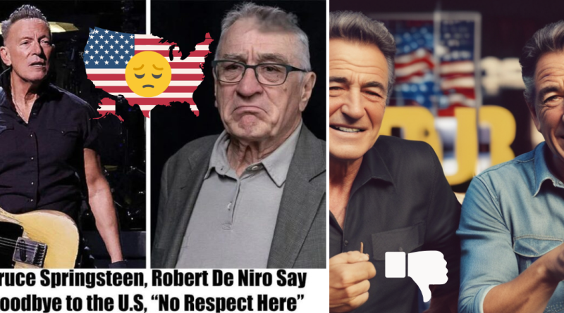 Bruce Springsteen and Robert De Niro Say Farewell to the U.S, “No Respect Here”