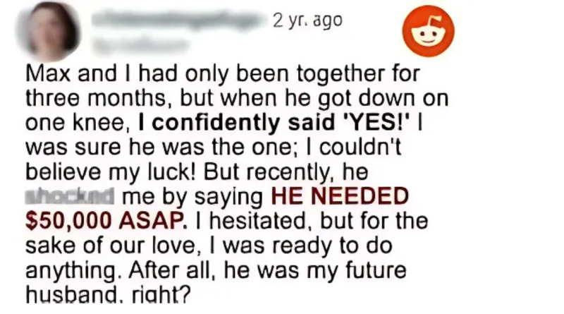 A woman surprises her boyfriend by going to see him, and her wife, whom she had no idea about, opens the door.