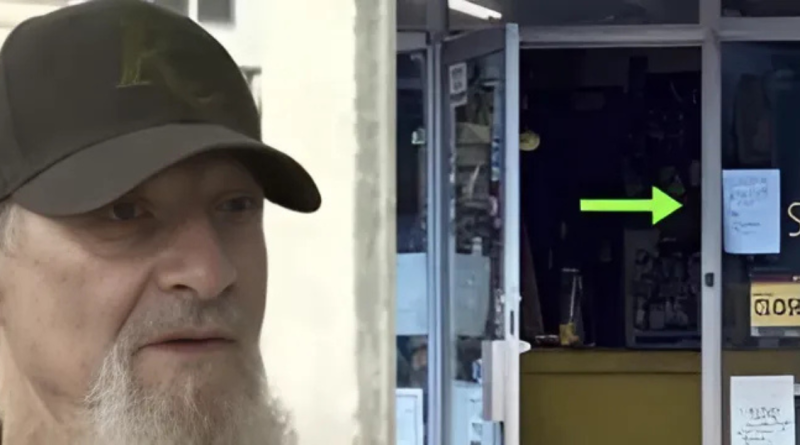 After receiving more calls to close his store, the owner had to remove a “controversial” sign.