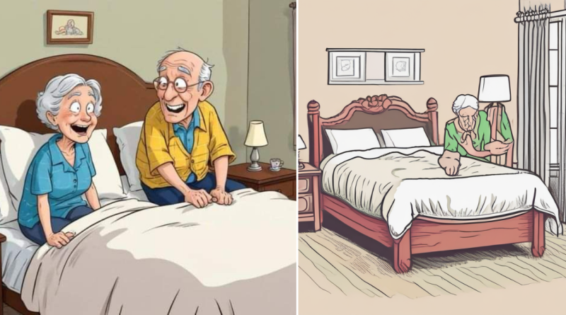 An elderly couple had just crawled into bed when the old man let