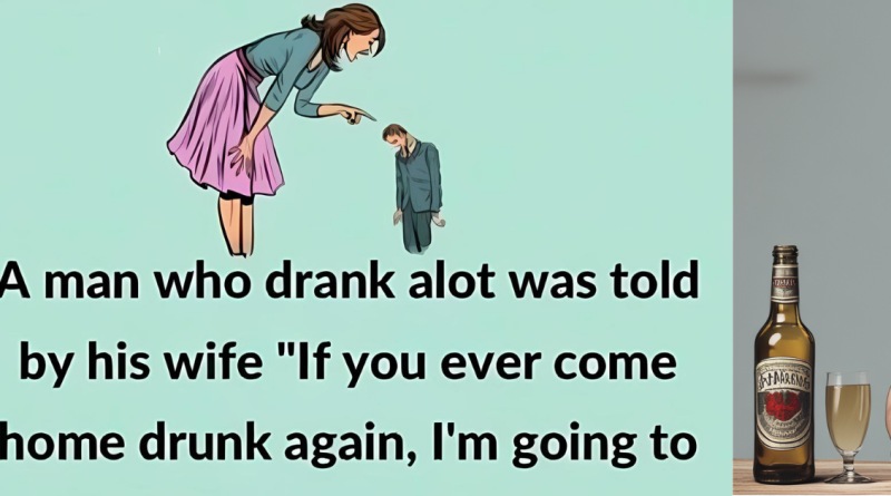 The desperate reason for being drunk