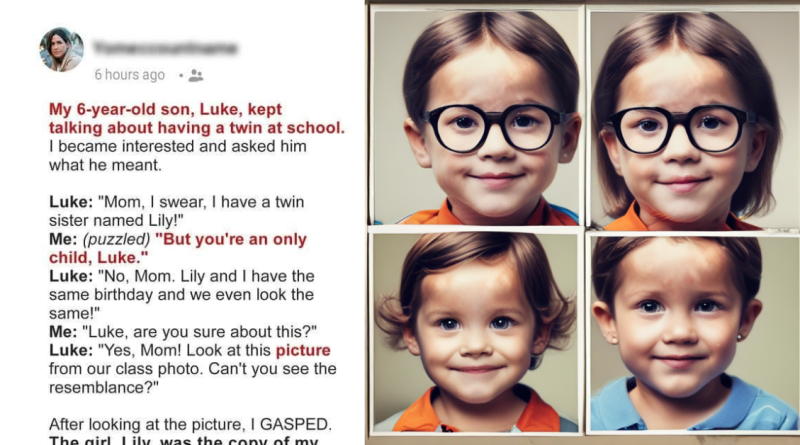 6-YEAR-OLD BOY SAID TO HIS MOTHER HE FOUND HIS TWIN AT SCHOOL