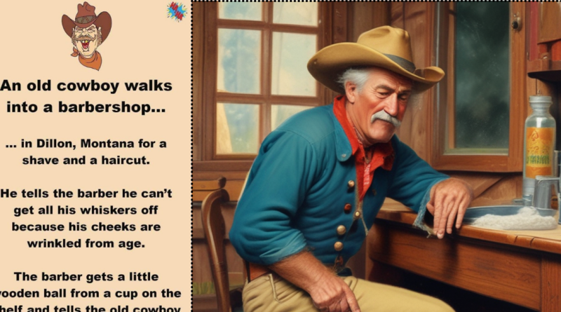 An old cowboy instantly regrets getting a shave