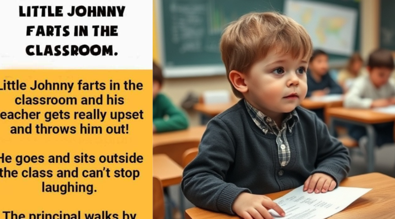 In the classroom, Little Johnny farts.