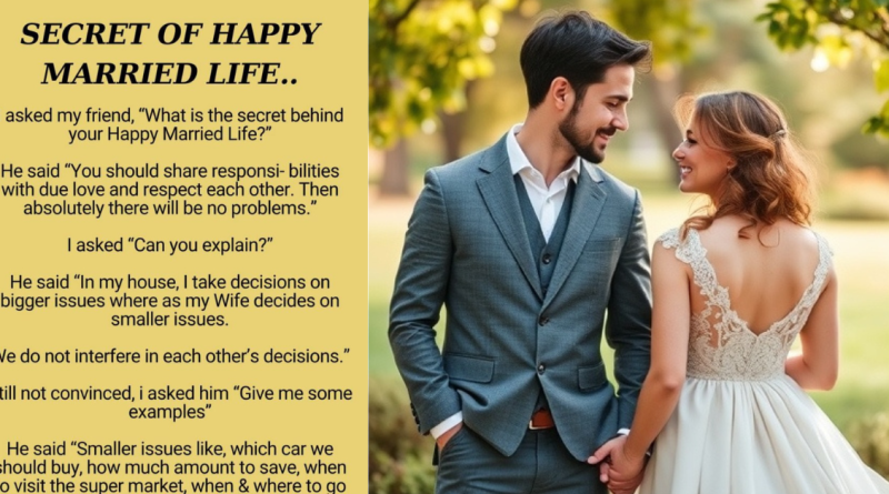 The Secret to a Happy Marriage