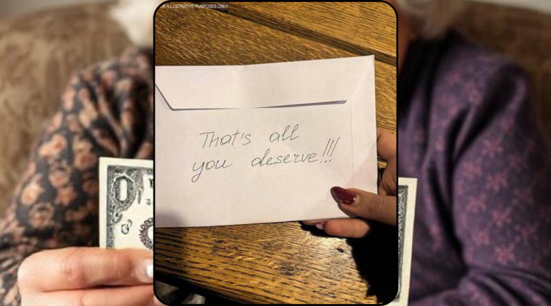 After Mom’s Death, Woman Leaves Sister 3 Dollar Bills