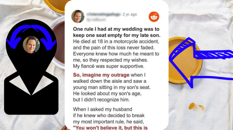 Woman Leaves Empty Seat for Late Son at Her Wedding, Sees Unfamiliar Man Occupy It