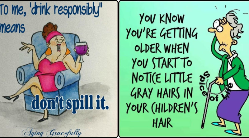 15 Cartoons Shows The Funny Moments That Old People Face