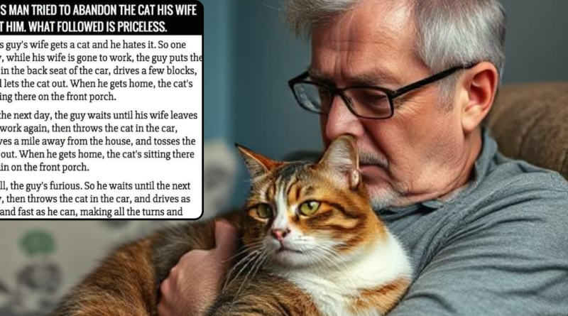 A man absolutely hated his wife's cat