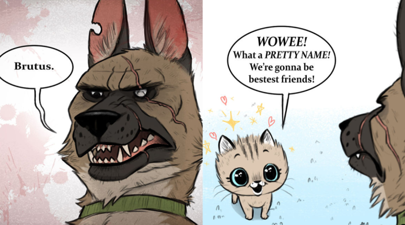 Adorable Comics About An Old Military Dog And A Little Kitten That Will Warm Your Heart