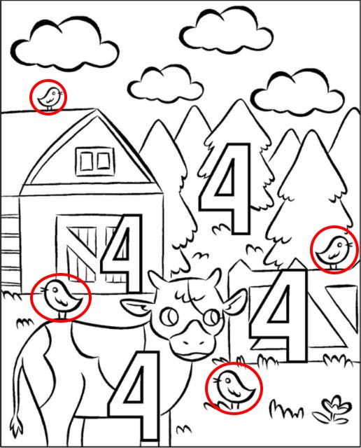 How Many 4’s Do You See in The Image?