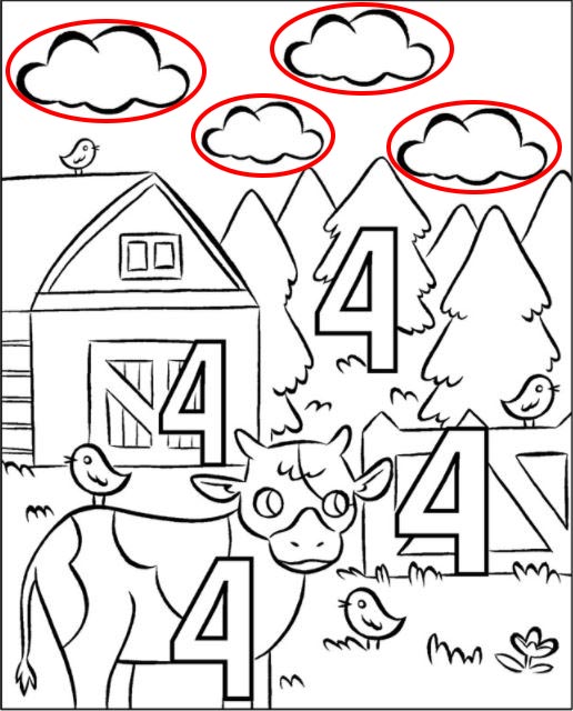 How Many 4’s Do You See in The Image?