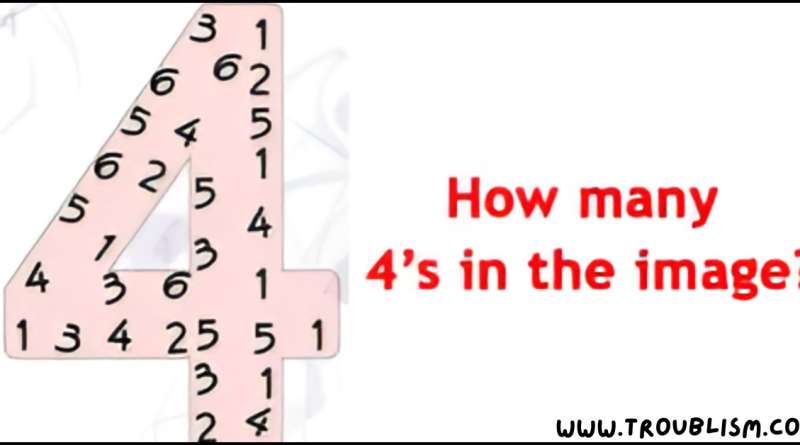 How Many 4’s Do You See in The Image?