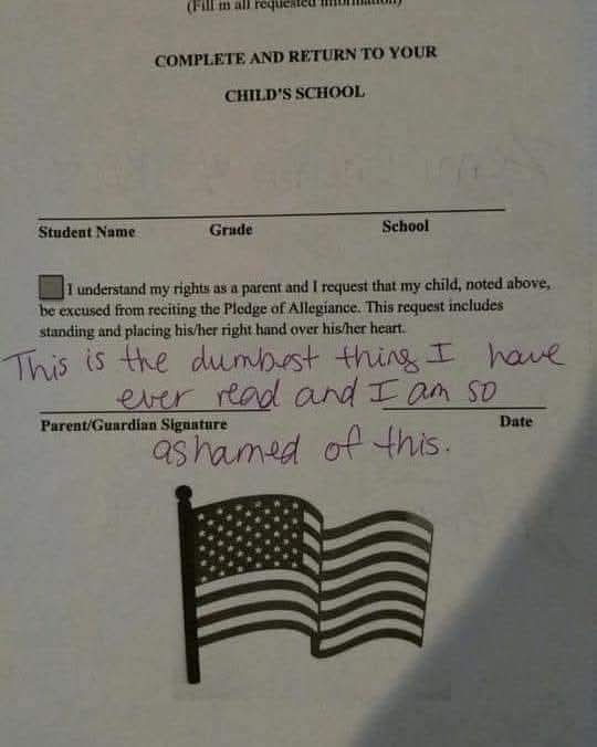 Patriotism is found in the freedom to choose, not in forced tradition