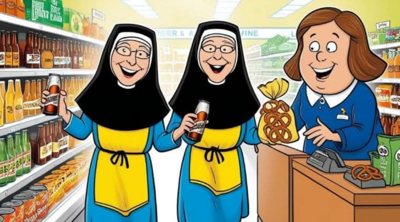 TWO NUNS WERE SHOPPING AT A 7.11 STORE