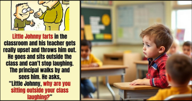 During a quiet moment in the classroom, Little Johnny lets out a fart.
